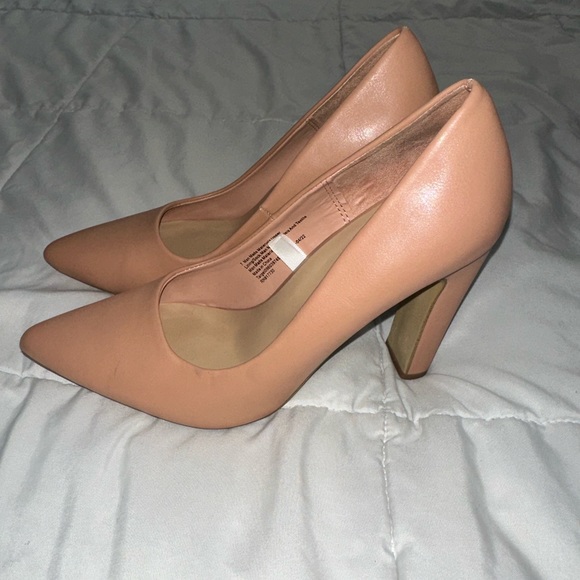 A NEW DAY Rose Pink Heels Chunky Heel Size 7 Blush - Picture 4 of 5